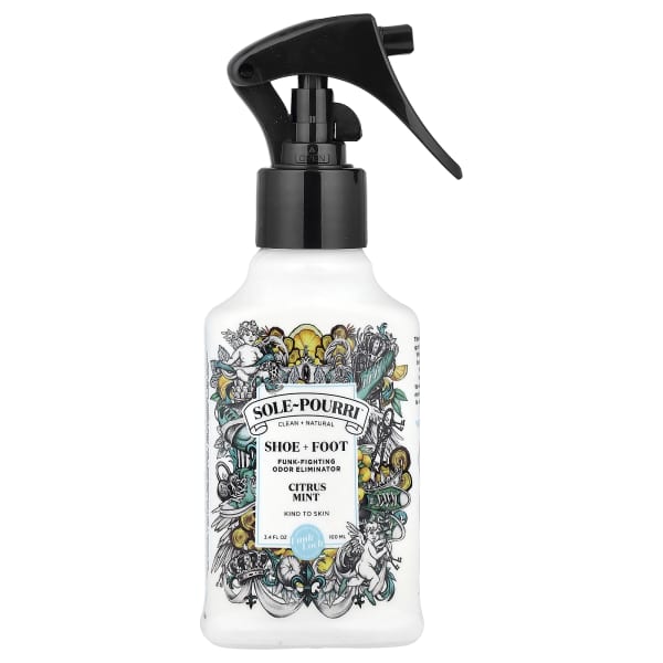Poo-Pourri, Sole-Pourriā¢, Shoe + Foot Funk-Fighting Odor Eliminator, Citrus Mint, 3.4 fl oz (100 ml)