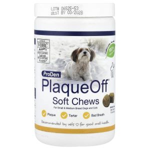 ProDen, PlaqueOff® Soft Chews, For Small & Medium Breed Dogs & Cats, 90 Soft Chews, 7.9 oz (225 g)