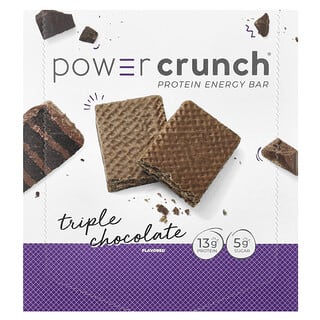 BNRG, Power Crunch®, Protein Energy Bar, Triple Chocolate, 12 Bars, 1.4 oz (40 g) Each