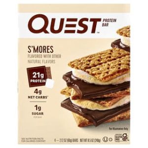 Quest Nutrition, Protein Bar, S'Mores, 4 Bars, 2.12 oz (60 g) Each
