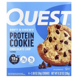 Quest Nutrition, Protein Cookie, Chocolate Chip, 4 Cookies, 2.08 oz (59 g) Each
