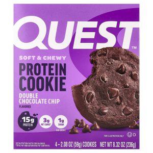 Quest Nutrition, Protein Cookie, Double Chocolate Chip, 4 Cookies, 2.08 oz (59 g) Each