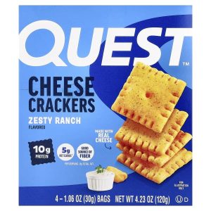 Quest Nutrition, Cheese Crackers, Zesty Ranch, 4 Bags, 1.06 oz (30 g) Each