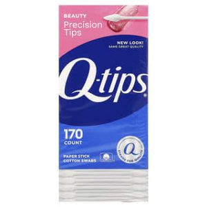 Q-tips, Precision Tips Paper Stick Cotton Swabs, 170 Swabs