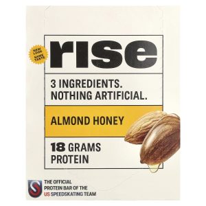 Rise Bar, Protein Bar, Almond Honey, 12 Bars, 2.1 oz (60 g) Each