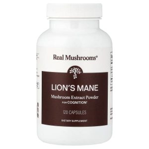 Real Mushrooms, Lion's Mane, Mushroom Extract Powder, 120 Capsules