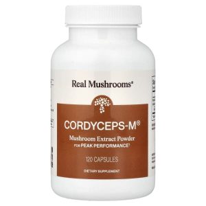 Real Mushrooms, Cordycep-M®, Mushroom Extract Powder, 120 Capsules