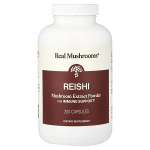 Real Mushrooms, Reishi, Mushroom Extract Powder, 200 Capsules