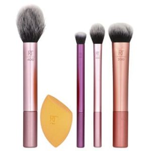 Real Techniques, Everyday Essentials Set, Face + Eye + Cheek, 5 Pieces
