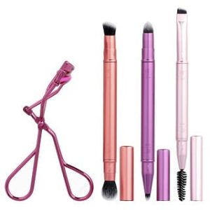 Real Techniques, Double Time Brush + Lash Set, 4 Piece Set