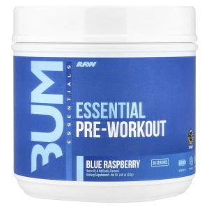 Raw Nutrition, Bum Essentials, Essential Pre-Workout, Blue Raspberry, 14.81 oz (420 g)
