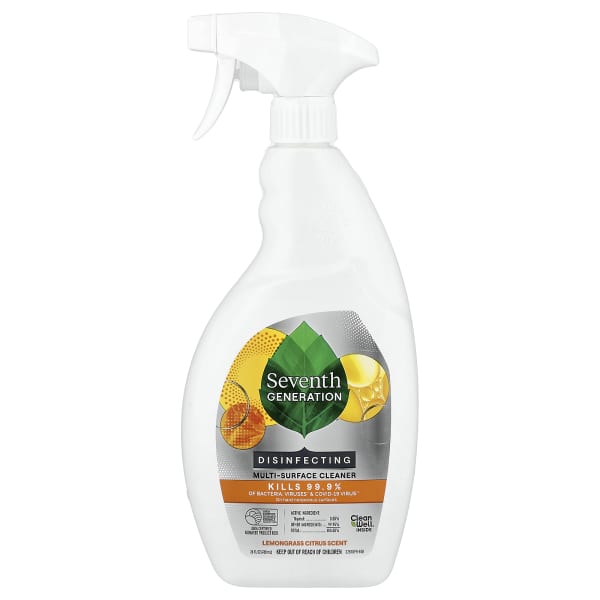 Seventh Generation, Disinfecting Multi-Surface Cleaner, Lemongrass Citrus, 26 fl oz (768 ml)