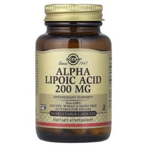 Solgar, Alpha Lipoic Acid, 200 mg, 50 Vegetable Capsules