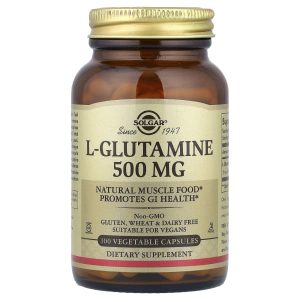 Solgar, L-Glutamine, 100 Vegetable Capsules (500 mg per Capsule)