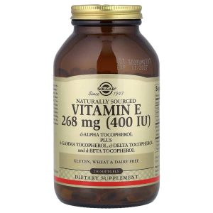 Solgar, Vitamin E, Naturally Sourced, 268 mg (400 IU), 250 Softgels