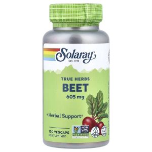 Solaray, True Herbs, Beet, 605 mg, 100 VegCaps