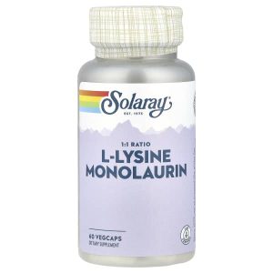 Solaray, L-Lysine Monolaurin, 1:1 Ratio, 60 VegCaps