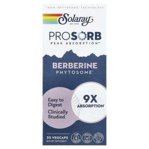 Solaray, Berberine Phytosome™, 30 Vegcaps (550 mg per Vegcap)