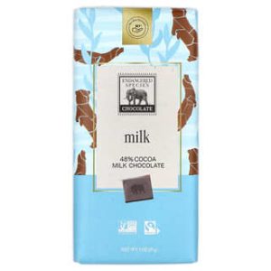 Endangered Species Chocolate, Milk Chocolate, 48% Cocoa, 3 oz (85 g)