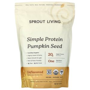 Sprout Living, Simple Protein Pumpkin Seed, Unflavored, 1 lb (454 g)