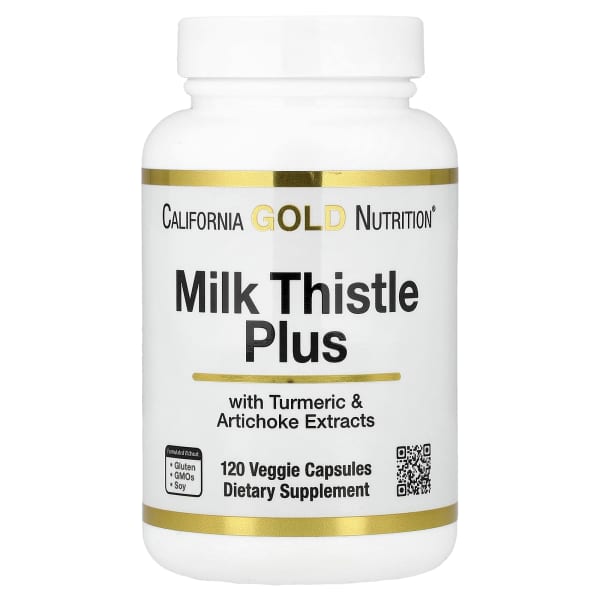 California Gold Nutrition, Milk Thistle Plus with Turmeric Extract and Artichoke Extract, 120 Veggie Capsules