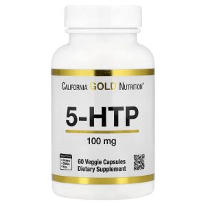 California Gold Nutrition, 5-HTP, 100 mg, 60 Veggie Capsules