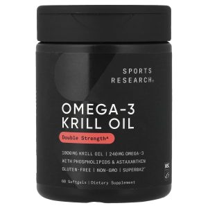 Sports Research, Omega-3 Krill Oil, 1,000 mg, 60 Softgels