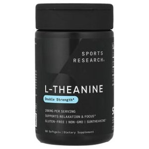 Sports Research, L-Theanine, 200 mg, 60 Softgels