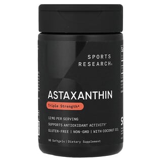 Sports Research, Astaxanthin, Triple Strength, 12 mg, 60 Softgels