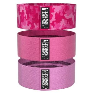 Sports Research, Sweet Sweat, Hip Bands, Pink, 3 Bands