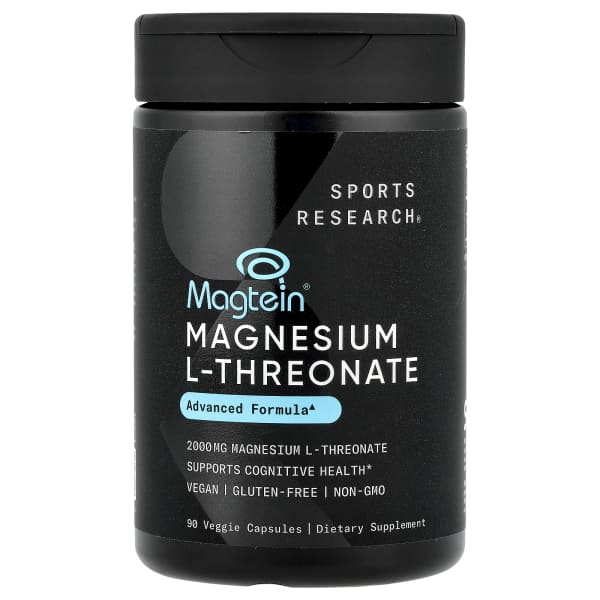 Sports Research, MagteinĀ®, Magnesium L-Threonate, 90 Veggie Capsules (666 mg per Capsule)