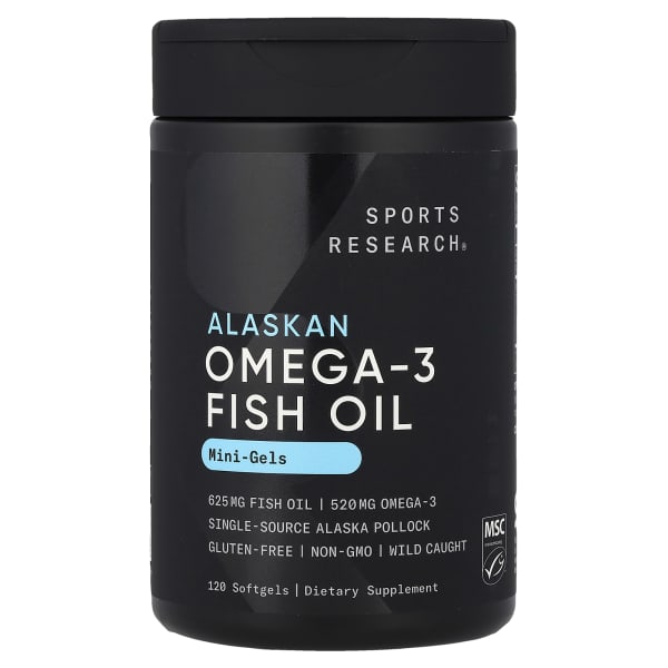 Sports Research, Alaskan Omega-3 Fish Oil, Mini Gels, 120 Softgels