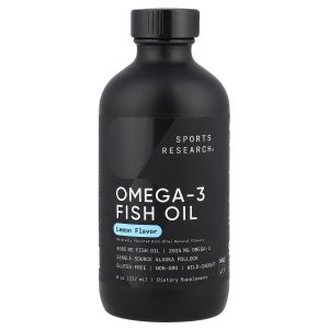 Sports Research, Omega-3 Fish Oil, Lemon, 8 oz (237 ml)