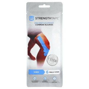 Strengthtape, Kinesiology Tape, Knee, 6 Precut Strips