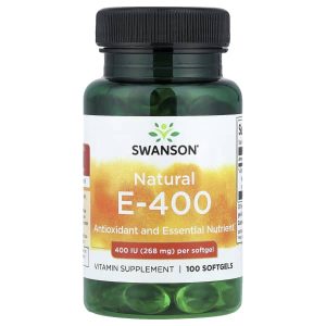 Swanson Vitamins, Natural E-400, 268 mg (400 IU), 100 Softgels