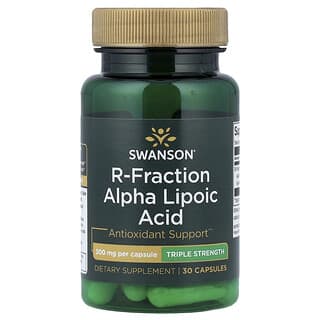 Swanson Vitamins, R-Fraction Alpha Lipoic Acid, Triple Strength, 300 mg, 30 Capsules