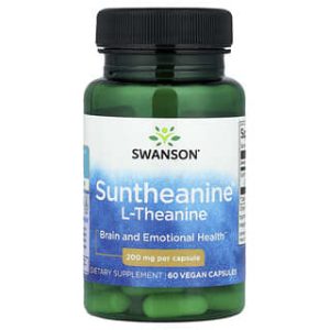 Swanson Vitamins, Suntheanine® L-Theanine, 200 mg, 60 Vegan Capsules