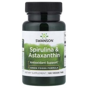 Swanson Vitamins, Spirulina & Astaxanthin, 120 Veggie Tabs