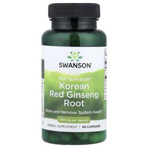 Swanson Vitamins, Full Spectrum® Korean Red Ginseng Root, 400 mg, 90 Capsules