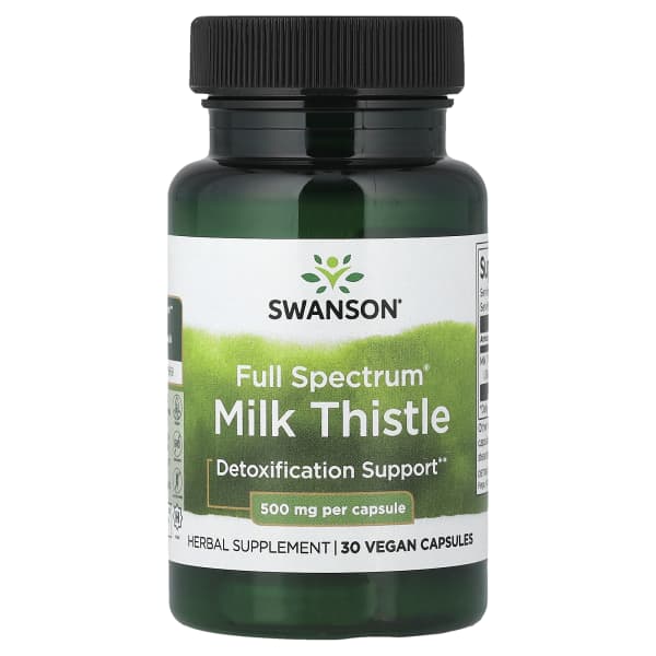 Swanson Vitamins, Full Spectrum® Milk Thistle, 30 Vegan Capsules (0.5 g per Capsule)