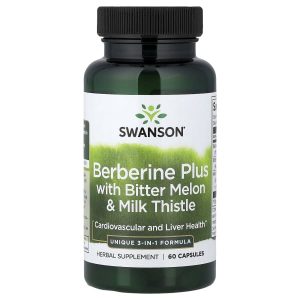 Swanson Vitamins, Berberine Plus with Bitter Melon & Milk Thistle, 60 Capsules