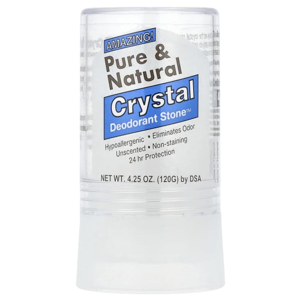 Thai Deodorant Stone, Pure & Natural, Crystal Deodorant Stoneā¢, Unscented, 4.25 oz (120 g)