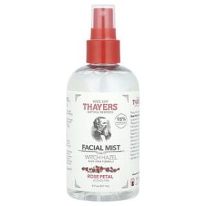 Thayers, Witch Hazel Facial Mist, Alcohol-Free, Rose Petal, 8 fl oz (237 ml)