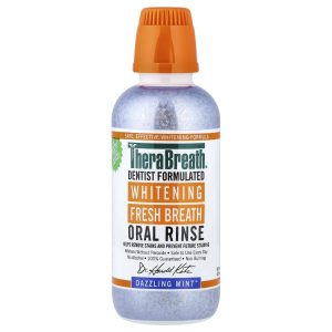 TheraBreath, Whitening Fresh Breath Oral Rinse, Dazzling Mint, 16 fl oz (473 ml)