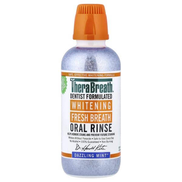 TheraBreath, Whitening Fresh Breath Oral Rinse, Dazzling Mint, 16 fl oz (473 ml)