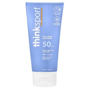 think, Thinksport, Zinc Oxide Sunscreen, SPF 50, 6 fl oz (177 ml)