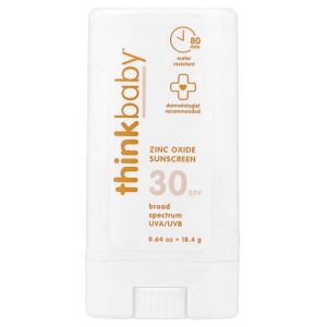 think, Thinkbaby®, Zinc Oxide Sunscreen Stick, SPF 30, Fragrance Free, 0.64 oz (18.4 g)