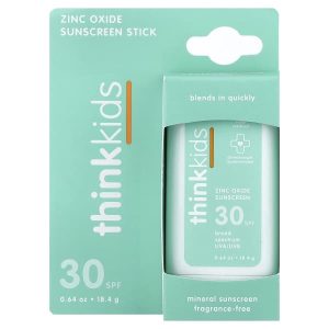 think, Thinkkids®, Zinc Oxide Sunscreen Stick, SPF 30, Fragrance Free, 0.64 oz (18.4 g)