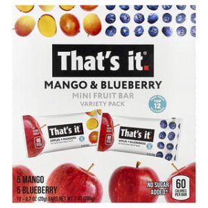 That's It, Mini Fruit Bars, Variety Pack, Mango & Blueberry, 10 Bars, 0.7 oz (20 g) Each