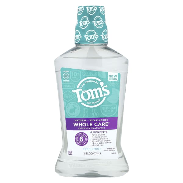 Tom's of Maine, Whole CareĀ®, Anticavity Mouthwash, Fresh Mint, 16 fl oz (473 ml)